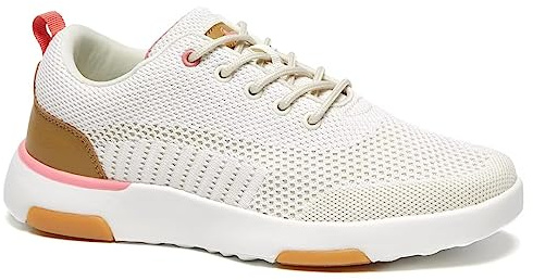 Women's Orthopedic Walking Shoes with Arch Support: Orthotic Casual Sneakers for Heel Pain - Foot Pain Relief, Durable Rubber Sole Running Shoes Beige Size 9