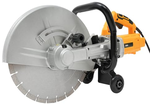 Mauernutfräse 3000W, Betonschneider 4200 U/min Sägeblatt-Durchmesser 350mm mit 30W Wasserpumpe für Stahl Aluminiumlegierungen Holz Stahlstangen