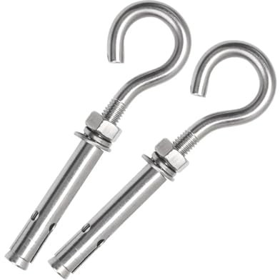 M6 M8 M10 M12 304 Edelstahl Expansion Schraube Haken Expansion Haken Brunnen Abdeckung Inspektion Brunnen Net Pull Explosion Haken Schraubhaken (Color : M10, Size : 5pcs)