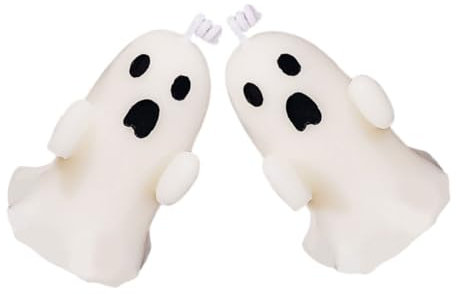 VICASKY 2piezas Candelas De Halloween Forma De Fantasma De Velas Aromáticas Decorativas Para Fiestas y Decoración Del Hogar Crean Un Espeluznante