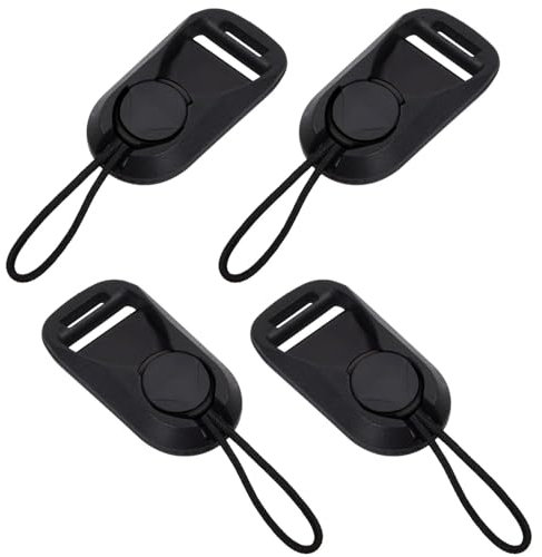 4 Pack Camera Strap Quick Release Buckles, Camera Neck Shoulder Strap Quick Release Loops Clips, Camera Strap Rapid Connectors, Universal Connection Buckle Adapter (Black)