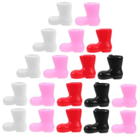 KICHOUSE 50stücke Miniatur Weihnachtsmann Stiefel Dekorative Puppenschuhe Für Weihnachten Als Für Verschönerung Von Minihäusern Und Festlicher Deko