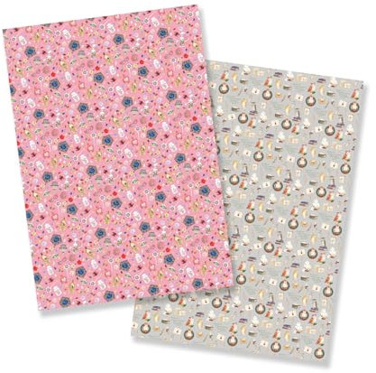 Grupo Erik Geschenkpapier Set Harry Potter Geschenkpapier Schleifen und Aufkleber Packpapier - 2 Geschenkpapierbögen 50 x 70 cm Geschenkpapier Weihnachten oder Geschenkpapier Geburtstag