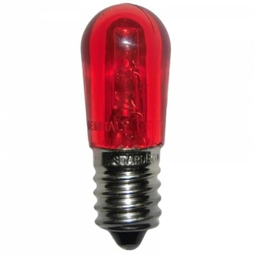 Generico Pezzi 10 Lampadine a LED E14 Vari Colori, Portalampade P74 per Luminarie Salento - Colore: Rosso