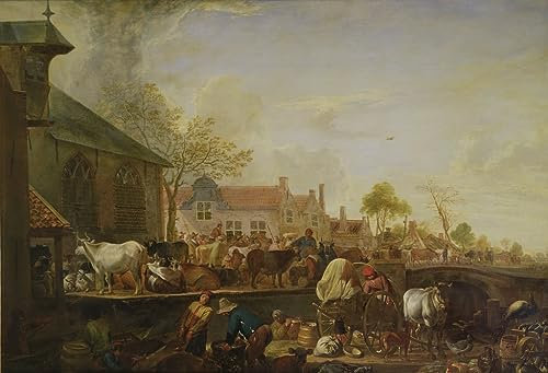 ARToPHIIU Wandkunst Dekorative Gemalde Kunst Poster Leinwanddruck Malerei Berühmtes Gemälde von Aelbert Cuyp Leinwand Druck für Heimtextilien 60x90cm