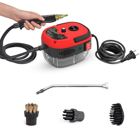 Limpiador a vapor de alta temperatura y alta presión Limpiador a vapor eléctrico portátil de 2500 W Aire acondicionado Campana extractora de cocina Manchas de aceite Hogar,Red