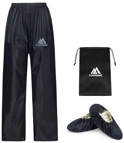 flintronic Unisex Kinder Matschhose Regenlatzhose, Wind-und wasserdichte Regenhose Regenbekleidung, L, 122-134cm