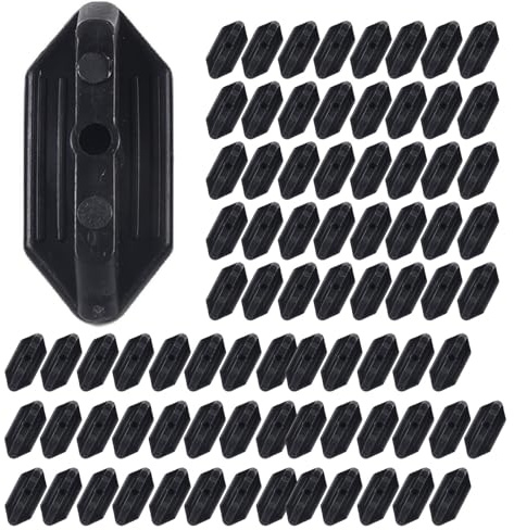 Zeroupshop 100 Stück PE-Verbundplatten-Clips, für WPC-Terrassen-Clips, Kunststoff-Befestigungen, keine sichtbaren Schrauben