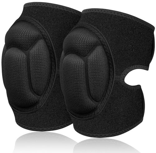 flintronic 1 Pair Knee Pads Work, 20MM Thick Knee Pads Gardening, Anti-Slip Collision Avoidance Knee Sleeve for House Cleaning, Construction, Flooring, Garden(L)