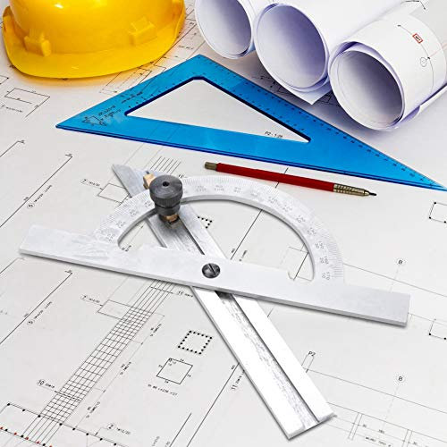 100x150mm Carbon Steel, Protractor Angle Ruler Tool Power, Garden Hand Tools Measuring Gauging