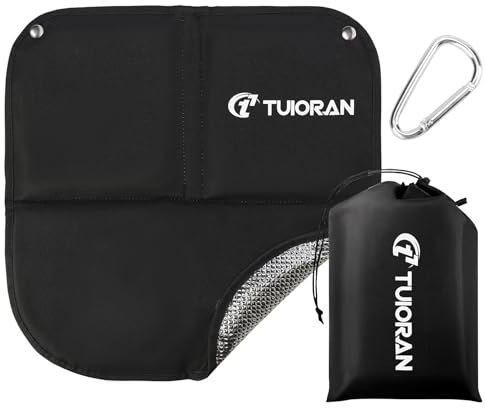 TUIORAN Sitzkissen Outdoor (40 * 40cm) Faltbares Iso-Sitzkissen Wetterfest Sitzunterlage, Sitzmatte inkl. Tragetasche & Karabiner, ideal für Picknick, Wandern, Angeln & Stadionbesuche (1 Stück)