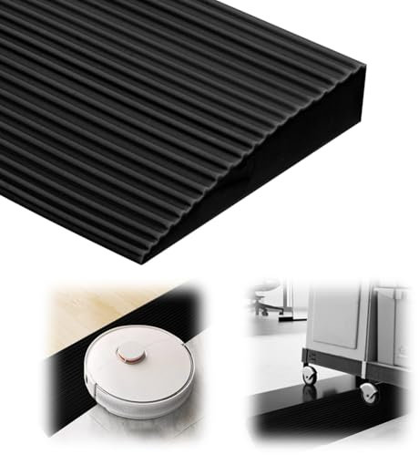 Rampa de umbral, rampa de umbral de puerta, rampa de PVC para sillas de ruedas, rampa para sillas de ruedas, andador o scooter eléctrico (negro, 90 x 8 x 2 cm)
