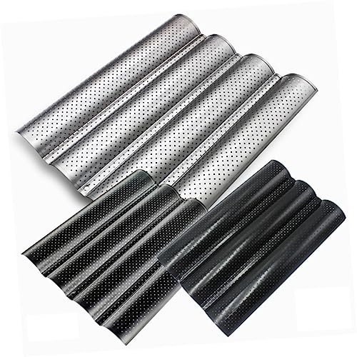 POPETPOP Teglia Per Pane Francese Perforata Pagnotte Ondulate Stampo Per Pagnotte Vassoio Per Cottura Acciaio Al Carbonio Resistente Al Calore Facile Da Pulire