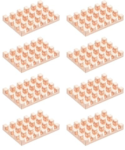 PATIKIL Dissipatore Di Calore In Rame 9x14x2mm, 8 Pc Dissipatore Radiatore Per Chip CPU Transistor Di Potenza FET IC Amplificatore Di Potenza