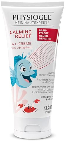 PHYSIOGEL Calming Relief A.I. Creme Kinder-Edition, 100 ml | Lindert Trockenheit, Juckreiz und Rötungen, stärkt die Hautbarriere, ideal als Basispflege bei Neurodermitis