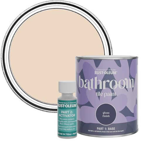 Rust-Oleum Water-Resistant Bathroom Tile Paint in Gloss Finish - Eleanor 750ml