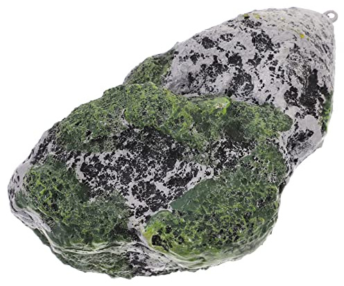 FIXOSHEE Pierre Décorative Flottante pour Aquarium Fausse Mousse, Décor en Pierre Artificielle Mousse Verte, Taille M, pour Décoration De Paysage Aquatique, Ornements pour Aquarium Poissons Tropicaux