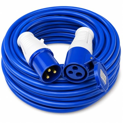 SLx 14m 240V 16A Extension Lead – Heavy Duty Outdoor Cable (2.5mm²), IP44 Rated, for Construction, Garage, Caravan, Motorhome & Campsite Use