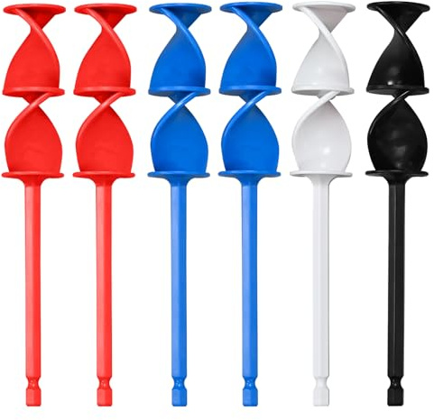 6 Pcs Paint Mixer for Drill, Paint Stirrer for Drill, Paint Whisk for Drill, Mixing Paddle for Epoxy Resin, Paint, Pigment, Glaze, DIY Projects and Home Improvement