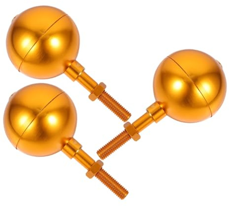 Milisten 3pcs Outdoor Flagpole Finial Aluminum Alloy Ball Replacement Topper Durable Weather Resistant with High Gloss Finish for Schools Government and Residential Use