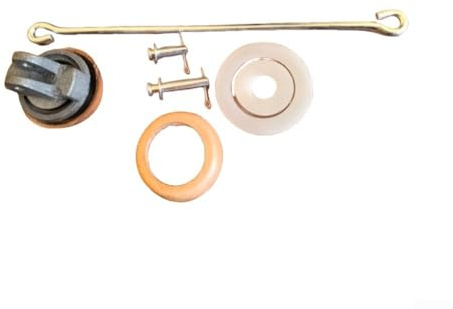 ZAMETTER Hand Pump Piston Type 75 Cast Iron Leather Sleeve Seal Kit Piston Rod Pins Washers Water Pump Parts Repair Accessories Pumps Plunger Assembly Spare Parts for Handle Garden Pumps(B)