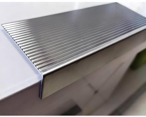 Profilo Per Scale In Acciaio Inox, Protezione Per Bordi Scale A L, 5 Pezzi, Profilo Angolare Per Bordi Piani Di Lavoro, Soglie, Striscia Di Transizione, Facile Da Installare(3mm-5x2.5cm,110 cm)