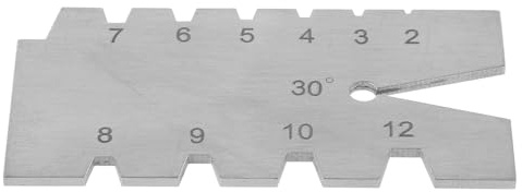 Anneome Gabarit D’angle De Vis 30° En Acier Inoxydable, Jauge De Filetage Métrique T-type Pour Tour, Outil De Mesure D’angle De Coupe Précis Pour L’inspection Industrielle Des Métaux