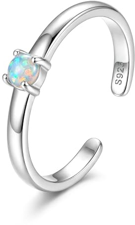 Milacolato S925 sterlingsilver tåringar för kvinnor justerbar manschett tåring set minimalistiskt svanband ringar, Sten