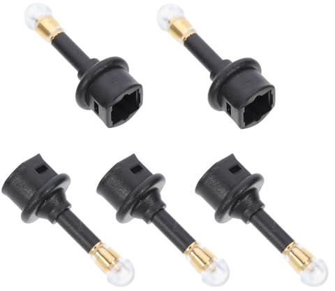 Cabilock Adattatore Audio Ottico Digitale 3,5 Mm da Femmina a Mini Maschio, Protezione Sovratensione e Selezione Sorgente, Set da 5 Pezzi, Compatibile Dispositivi Audio Domestici