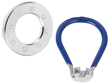 Kisangel Llave para Radios de Bicicleta 8 Orificios, Herramienta de Acero de Aleación Resistente, Color Azul, Kit Portátil para Reparación y Tensado de Radios en Bicicletas de Carretera