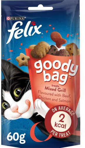 Felix Goody Bag Picnic Mix Adult Cat Treats Mixed Grill 8 x 60g Packs