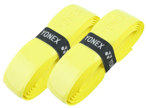 Yonex – Griffband für Badmintonschläger, Tennis oder Squash (synthetisches Material), - 2 x Gelb