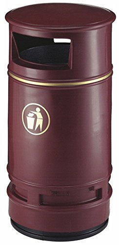 Hygieneprofi Top-Select copperf Los Rayos UV Exterior Contenedor de Basura 90 L, Burdeos