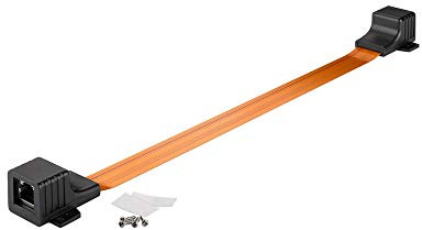 Goobay 71412 Câble Passe Fenêtre RJ45 Ultra fin 0.3m