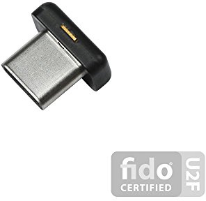 YubiKey 4C Nano USB C Autorisé Appareil Noir