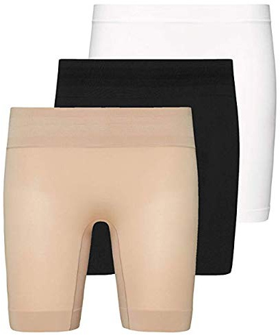 Jockey Skimmies Slipshort 3er-Pack – Nahtlose Radlerhose für Frauen - mit langem Bein, Anti-Reibungs-Hose aus Mikrofaserstoff, Shorts mit hohem Bund, 3er Set
