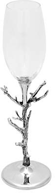 Brillibrum Design Hochwertige Sekt Glas mit Ranken Stil Sektkelch Rosenranken Champagnerglas mit Bleikristall exklusives Trinkglas