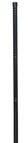 EXCOLO Metall-Zaunpfosten Ø34 mm, 1,7 m, pulverbeschichtet anthrazit RAL 7016, inkl. 3 Spanndrahthalter & Pfostenkappe, zum Einbetonieren – für Maschendrahtzäune bis 1,2 m Höhe