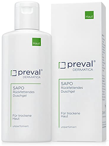 preval® SAPO 500 ml | Rückfettendes Duschgel mit wertvollem Jojoba-Öl für die Reinigung trockener, fettarmer (hydrolipidarmer) Haut