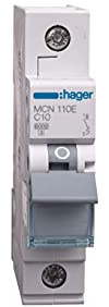 Disjoncteur 1P C 10A 6kA AC MCN110E hager polo 3250614313646