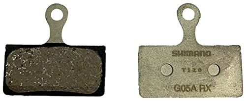 SHIMANO G05A-RX disc Pads and Spring, Alloy Backed, Resin,Black,One Size