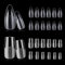 240 Pièces Semi Givré Capsules, 12 tailles Différentes Mi-Givré, Couverture Complète Pose Américaine Ongles Capsules Nail Art, Carré Moyen & Medium Almond