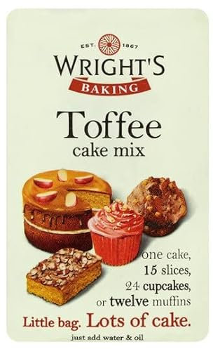 Wright's | Baking Toffee Cake Mix 5X500G | Toffee cake mix with real toffee pieces can be used to bake light & moist cakes, slices, muffins or cupcakes (NP)
