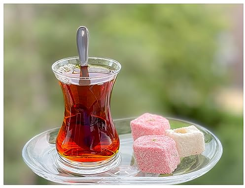 Topkapi - 6-tlg Türkisches Tee-Set Fatma-Sultan | Wundervoll für 2 Personen