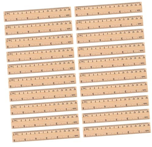 Hemobllo 30stücke Holz Lineal Messwerkzeug Trainingshilfe Lineal Einfache Nutzung Für Schule Büro Zuhause Künstler Designer Architekten Ingenieure Studenten