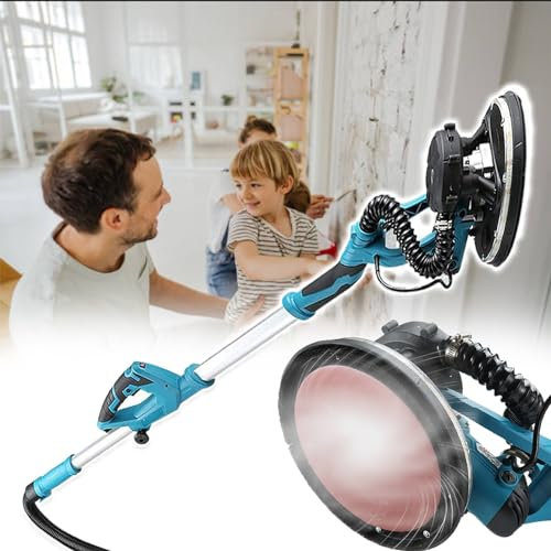 Eastnmythet Ponceuse pour cloisons sèches avec Sac d'extraction de poussière, Ponceuse de Plafond sous Vide Automatique, Ponceuse Murale portative