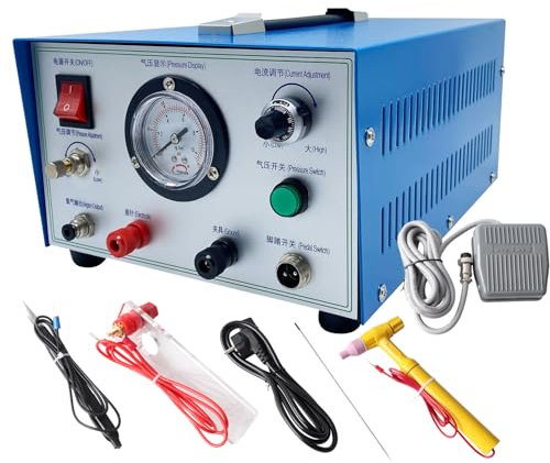 Saldatrice ad Arco Automatica ad Argon a Punti per Gioielli, Saldatrice a Punti, Kit Permanente per Saldatrice di Gioielli, Utilizzata per La Riparazione di Gioielli e La Saldatura di Hardware