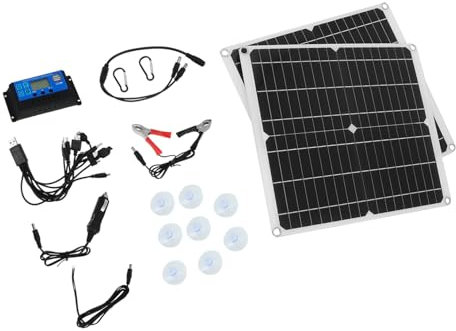 HOMSFOU Kit De Paneles Solares Placa De Células Solares Para Exteriores Kit Completo De Paneles Enchufe Para Suministro De Energía Solar