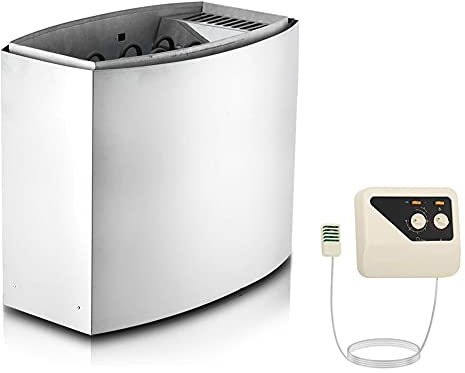 Stufa elettrica Stufa per Sauna da 30 a 110 ° C incl. Controllo Timer Protezione surriscaldamento Stufa Sauna 220V Controllo Interno Integrato (6kw)