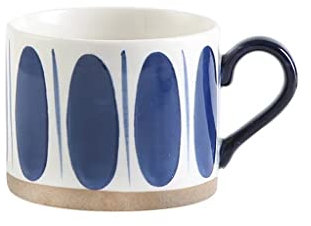 XFZJCHAP BBCBBZ Tazas de cerámica Tazas de café pintadas a Mano para el hogar Oficina Cafetería Fiesta Té Leche Mango Drinkware (D)